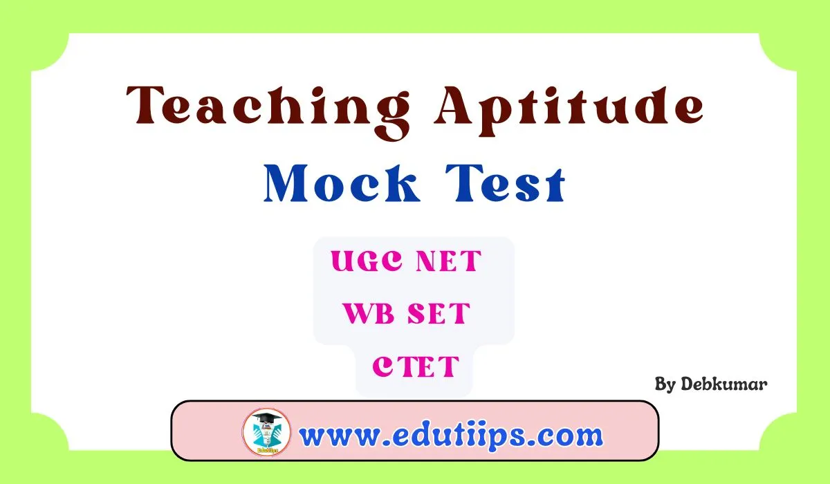 Teaching Aptitude Mock Test Free