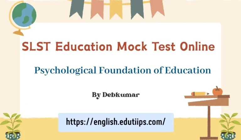 SLST Education Mock Test Online