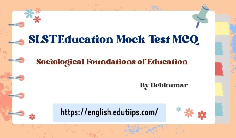 SLST Education Mock Test MCQ